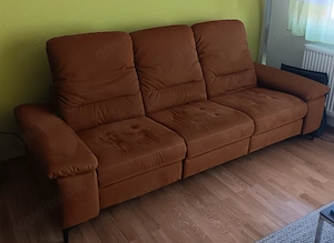 3-Sitzer-Wohnlandschaft, Fleckenschutz, 2Jahre, so gut wie neu mit einem motorisierten Relexsessel