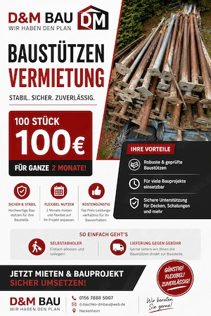 Baustützen zum Vermieten
