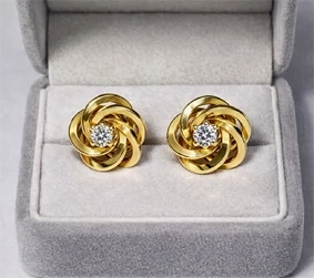 Ohrstecker mit je einem Brillanten 0,08 ct. in 585er-Gelbgold Bild 3