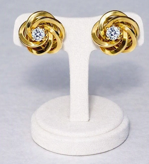 Ohrstecker mit je einem Brillanten 0,08 ct. in 585er-Gelbgold Bild 2
