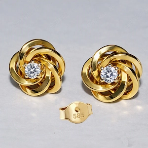 Ohrstecker mit je einem Brillanten 0,08 ct. in 585er-Gelbgold Bild 5