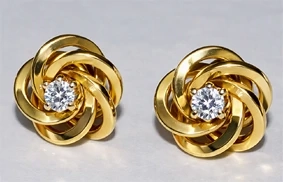 Ohrstecker mit je einem Brillanten 0,08 ct. in 585er-Gelbgold Bild 4