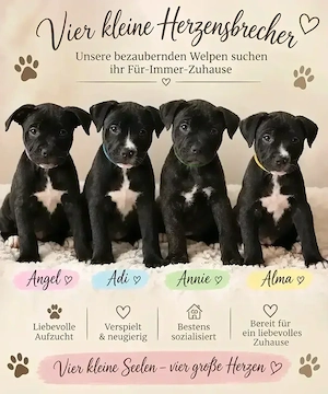    Old English Bulldog Mix Welpen suchen ein liebevolles Zuhause   