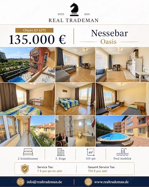 Charmante Wohnung mit Poolblick in Nessebar   Oasis