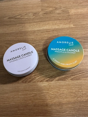 2x AMORELIE Care Massagekerze 43 ml   neu & unbenutzt   12 Euro