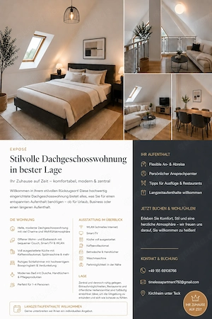 Traumhafte renovierte mobilierte Wohnung 