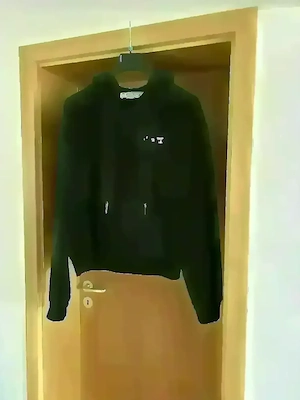 hoodie off white, schwarz, Größe M