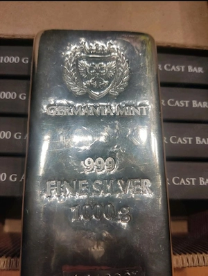 5 X 1 Kilo Silber 999 Silber Germania Mint 