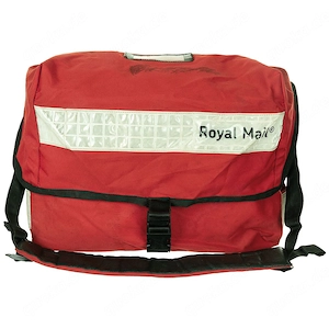 Brit. Tasche, "Royal Mail", rot, mit Tragegurt, gebr. 