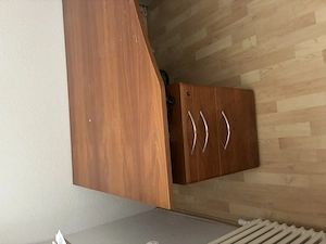 Schreibtisch groß Kirschholz mit Rollcontainer