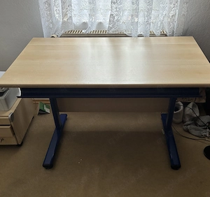 Schüler-Schreibtisch mit Rollschränkchen