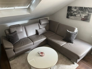 Echtledercouch grau, NEUPREIS 3.550, 2024