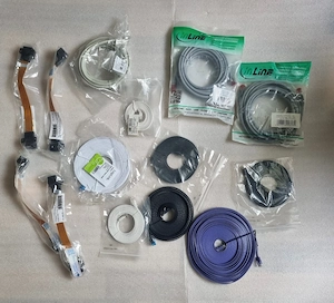 Zum verkaufen eine komplette paket 30x Flach + Runde  Kabel Netzwerkkabel Patchkabel LAN 