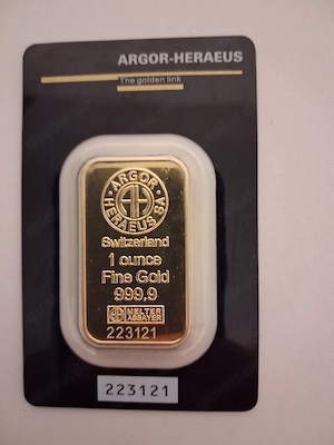 1 Unze Feingold 999.9 31.1 Gramm 