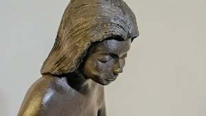 Handgefertigte Künstler- bzw. Studiokeramik, Keramikfigur, ca. 25 cm, gemarkt 84