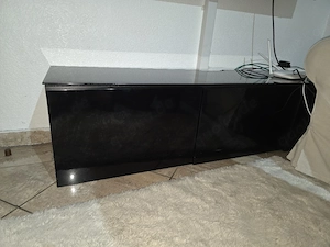 TV-Lowboard in Schwarz Hochglanz 180cm