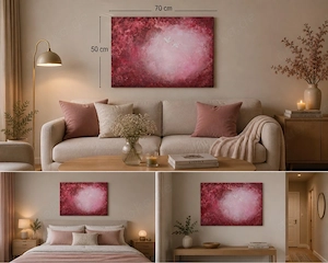     Handgemaltes Acrylgemälde    Zwei Seelen, eine Liebe  | 50   70 cm