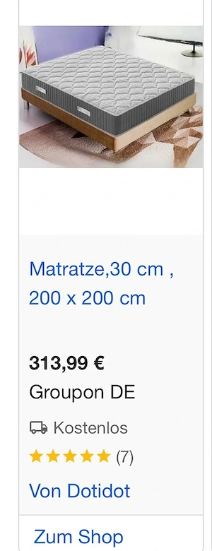 matratze 200x200