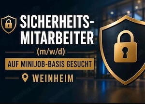 Sicherheitsmitarbeiter (m w d) auf Minijob-Basis gesucht