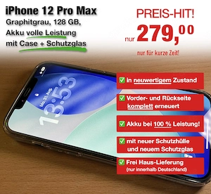 iPhone 12 Pro Max 128 GB Graphitgrau | TOP-Zustand