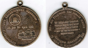 AA Gedenkmedaille von 1995   Ländertreffen Hannover   25 Jahre Niedersachsen Süd (32mm)