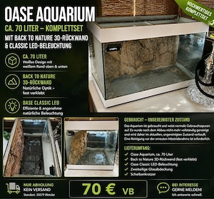 Oase Aquarium ca. 70 L   Back to Nature 3D-Rückwand + Classic LED