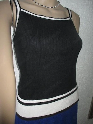  Off Shoulder Feinstrick Rippstrick Bodycon Spaghetti Träger Corp Top Pullover PROMOD XS-S schwarz