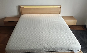 Musterring Bettanlage Anconia Erle Natur 160x200cm+LED Kopfteil inkl. Matratze 