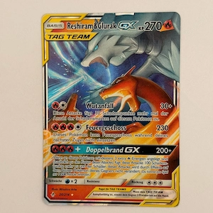 Pokemon Reshiram & Glurak Tag Team Full art