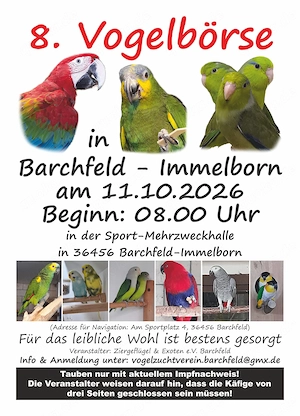 Große Vogelbörse in Barchfeld 