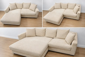 NEUES Home24 Ecksofa Cord Beige 235x175 cm