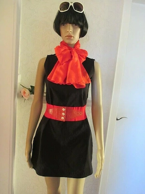 NEU mit ETIKETT Audrey Look Etui *Mini Kleid Tunika A.S. Design Gr. 32- 34  XS schwarz Gothic