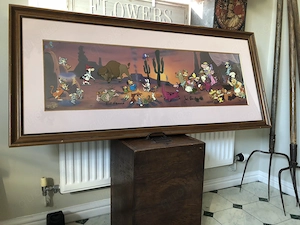 Hanna Barbera Western Jamboree Animationskunst handgemalt Cel signiert gerahmt 