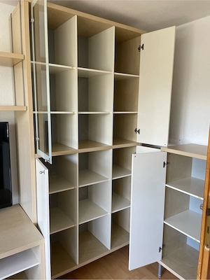 Große Regalwand   Schrankwand fürs Wohnzimmer   Birke-Nachbildung Bild 3