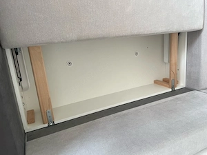 Polstercouch hellgrau dunkelgrau   ausziehbar und mit Kissen Bild 3