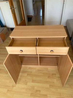 Holzschrank mit 2 Schubladen & 2 Türen  Bild 3