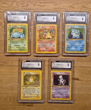 Pokemon BaseSet German 1st Edition - alle CGC 9