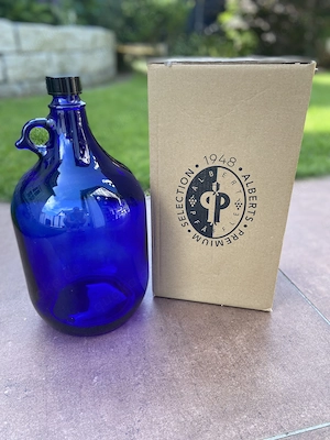 Glasballon blau, 5 Liter