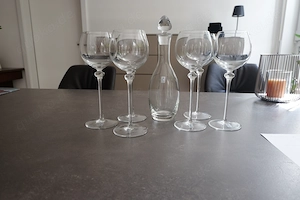6 Bordeaux Gläser mit 1 Karaffe 