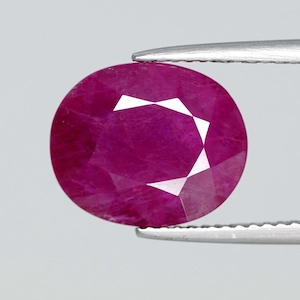 NTE Montepuez-Mozambique Rot Rubin, 5,52 ct, natürlich, unbehandelt, oval, transparent  Zertifikat Bild 6