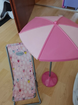 Babyborn Liege und Sonnenschirm
