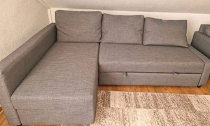 IKEA FRIHETEN   KLAGSHAMN Eckbettsofa   dunkelgrau Sofa Bett Bild 2