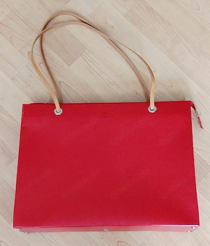 LEPORELLO Handtasche in weinrot, Kunstleder, neu