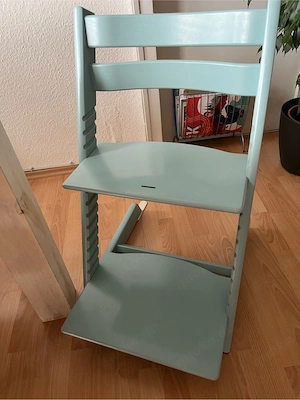 Stokke Tripp Trapp Triptrap Aqua Türkis blau Hochstuhl Newborn fähig 4. Generat