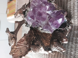 Amethystfigur mit Tieren