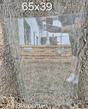 3 Glasplatten 65x39 