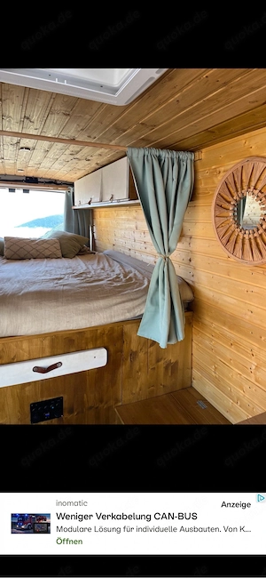 Ford Transit Camper Selbstausbau Autark   Solar   MaxxFan   170x200 cm Bett