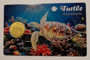 Goldmünze in Coincard "Turtle" .999er Gold, 1 1000 oz Auflage nur 50.000 Stück!