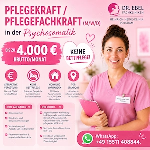 Pflegefachkraft (m w d) Potsdam Bis zu 4.000   brutto Monat