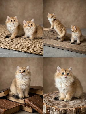 BKH und BLH kittens golden shaded, shell ABHOLBEREIT